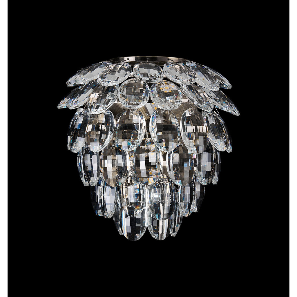 IL32895AB Coniston IP Bathroom Wall Lamp 2 Light G9 Antique Brass/Crystal