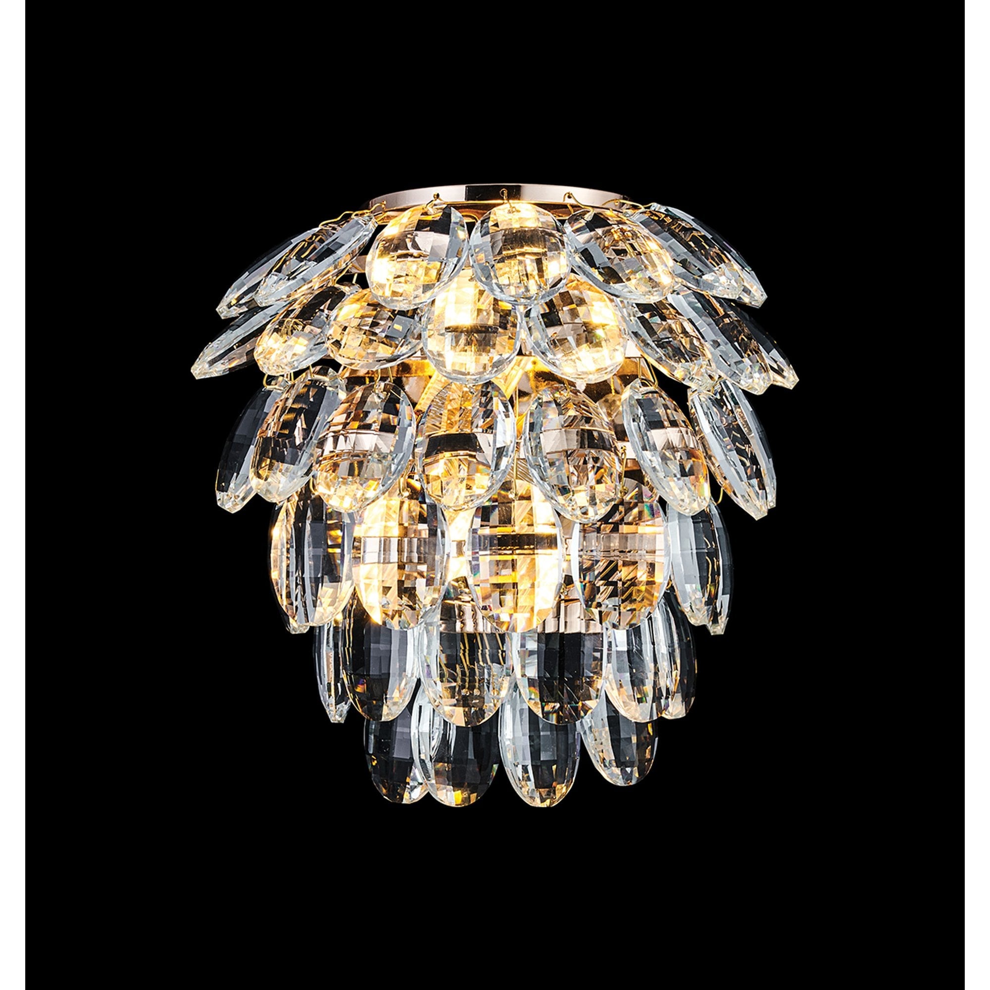 IL32895 Coniston IP Bathroom Wall Lamp 2 Light G9 French Gold/Crystal