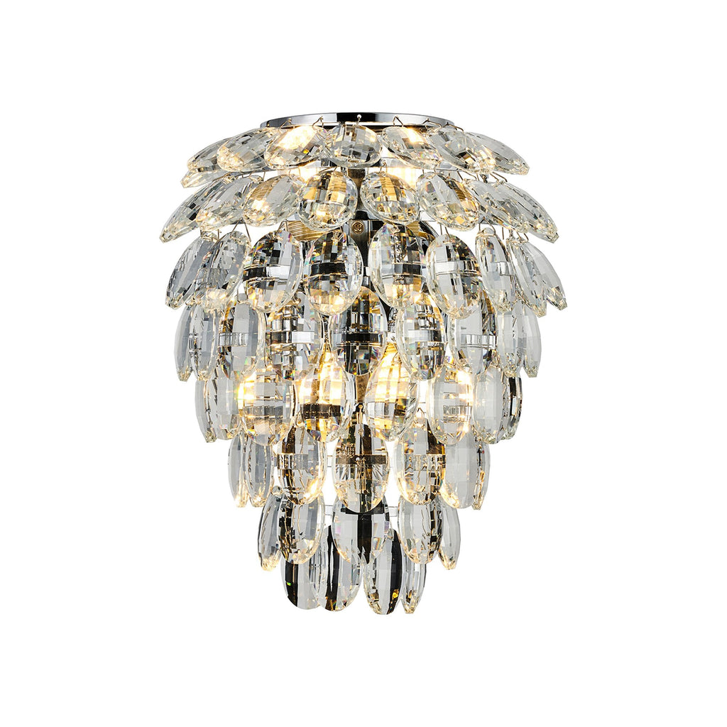 IL32891 Coniston IP Bathroom Wall Lamp 4 Light G9 Polished Chrome/Crystal