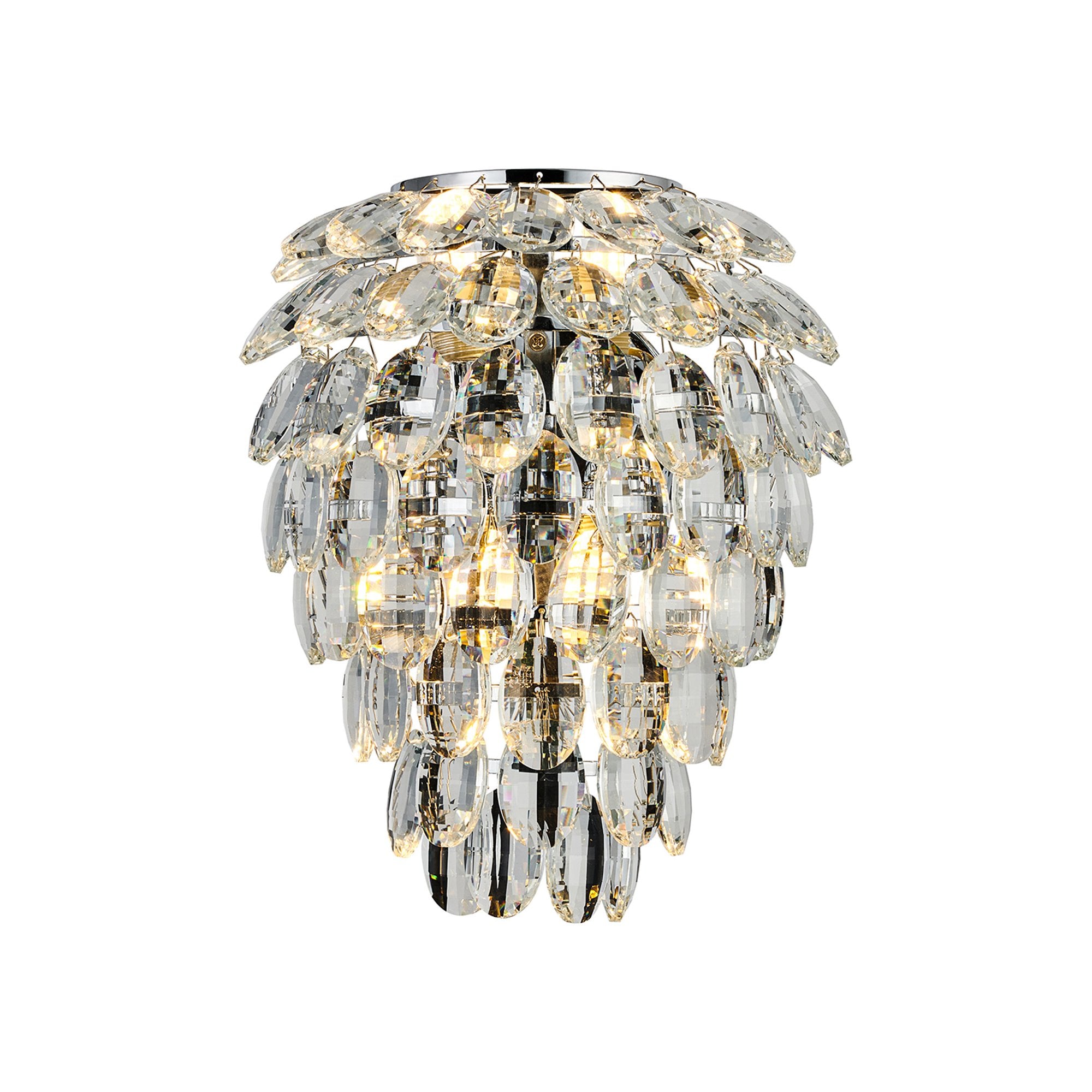 IL32891 Coniston IP Bathroom Wall Lamp 4 Light G9 Polished Chrome/Crystal