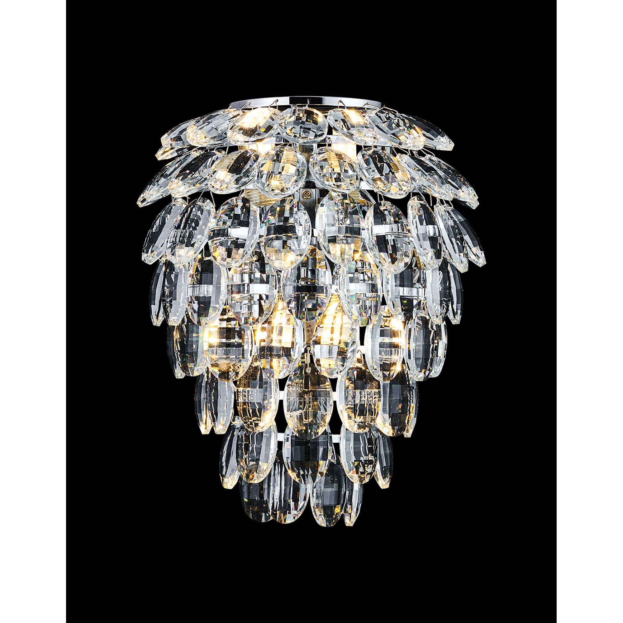 IL32891 Coniston IP Bathroom Wall Lamp 4 Light G9 Polished Chrome/Crystal
