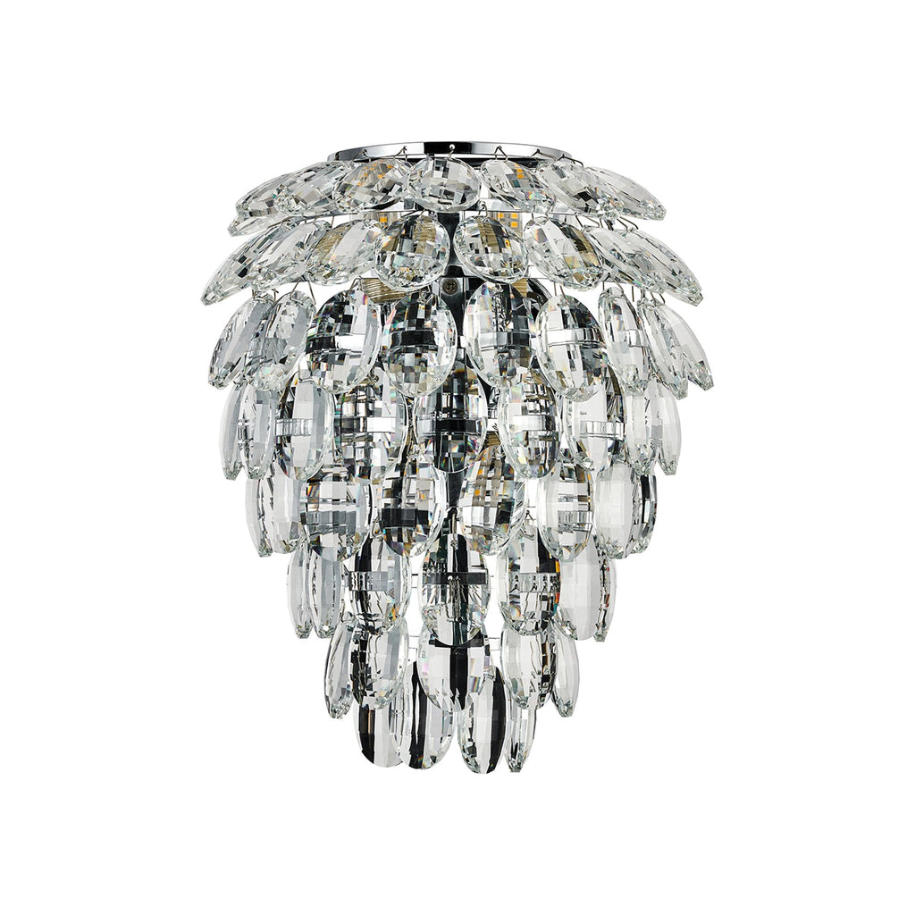IL32891 Coniston IP Bathroom Wall Lamp 4 Light G9 Polished Chrome/Crystal