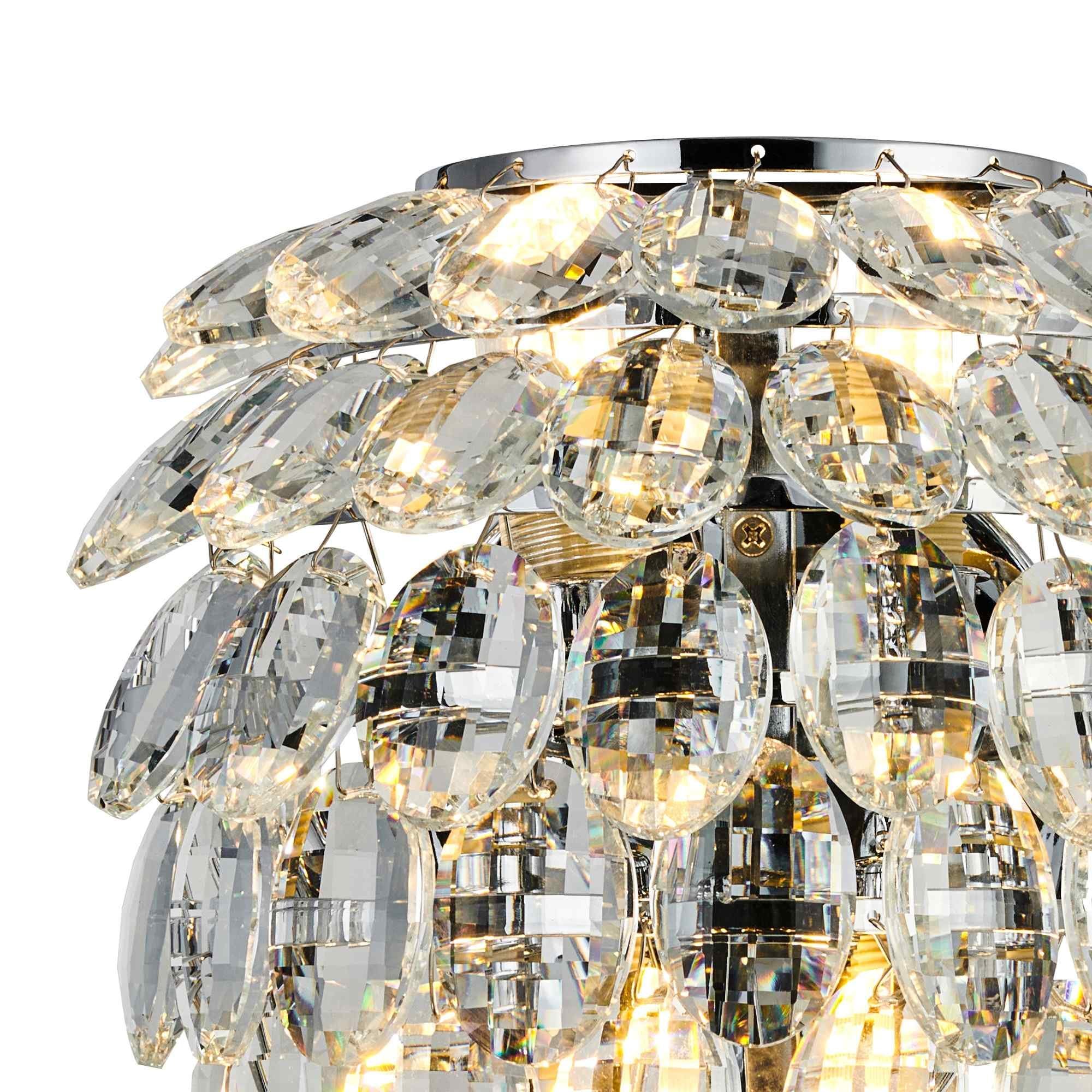 IL32891 Coniston IP Bathroom Wall Lamp 4 Light G9 Polished Chrome/Crystal
