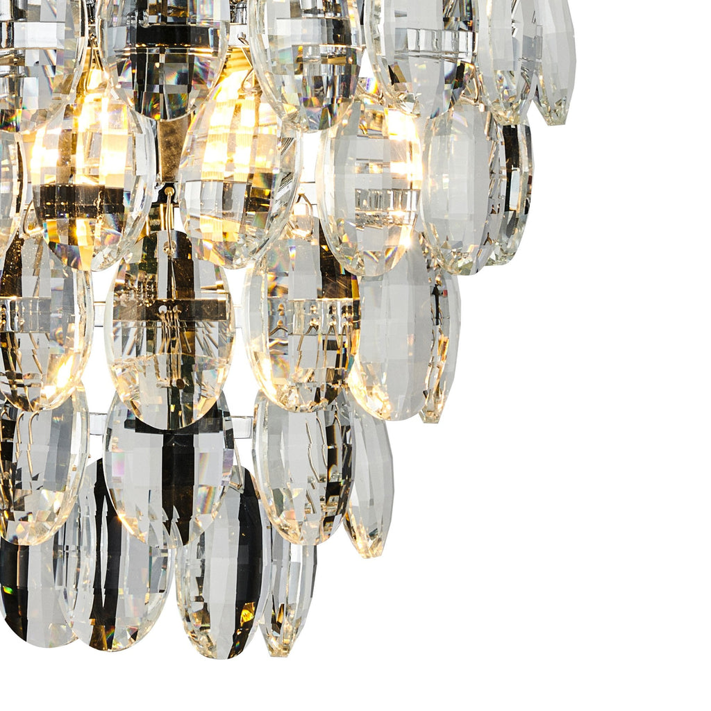 IL32891 Coniston IP Bathroom Wall Lamp 4 Light G9 Polished Chrome/Crystal
