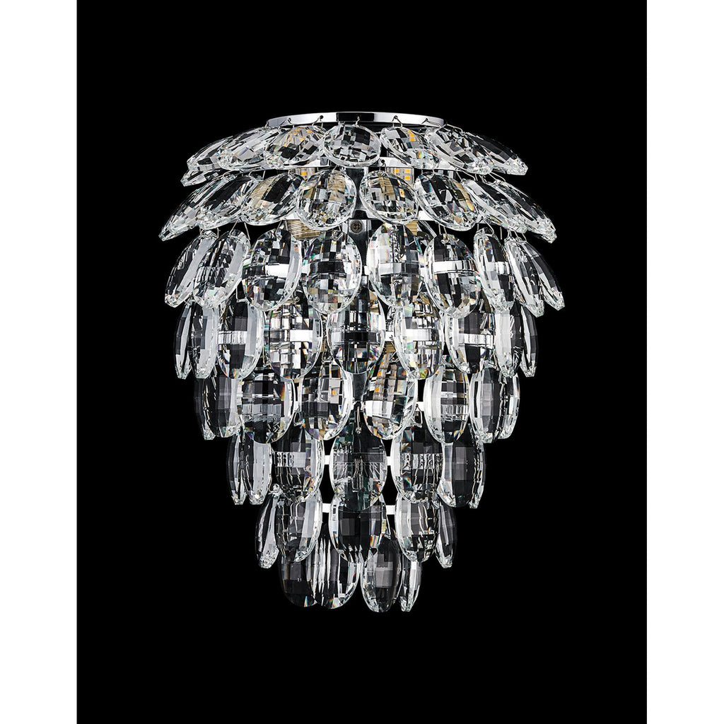 IL32891 Coniston IP Bathroom Wall Lamp 4 Light G9 Polished Chrome/Crystal