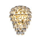 IL32896AB Coniston IP Bathroom Wall Lamp 4 Light G9 Antique Brass/Crystal