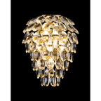 IL32896AB Coniston IP Bathroom Wall Lamp 4 Light G9 Antique Brass/Crystal