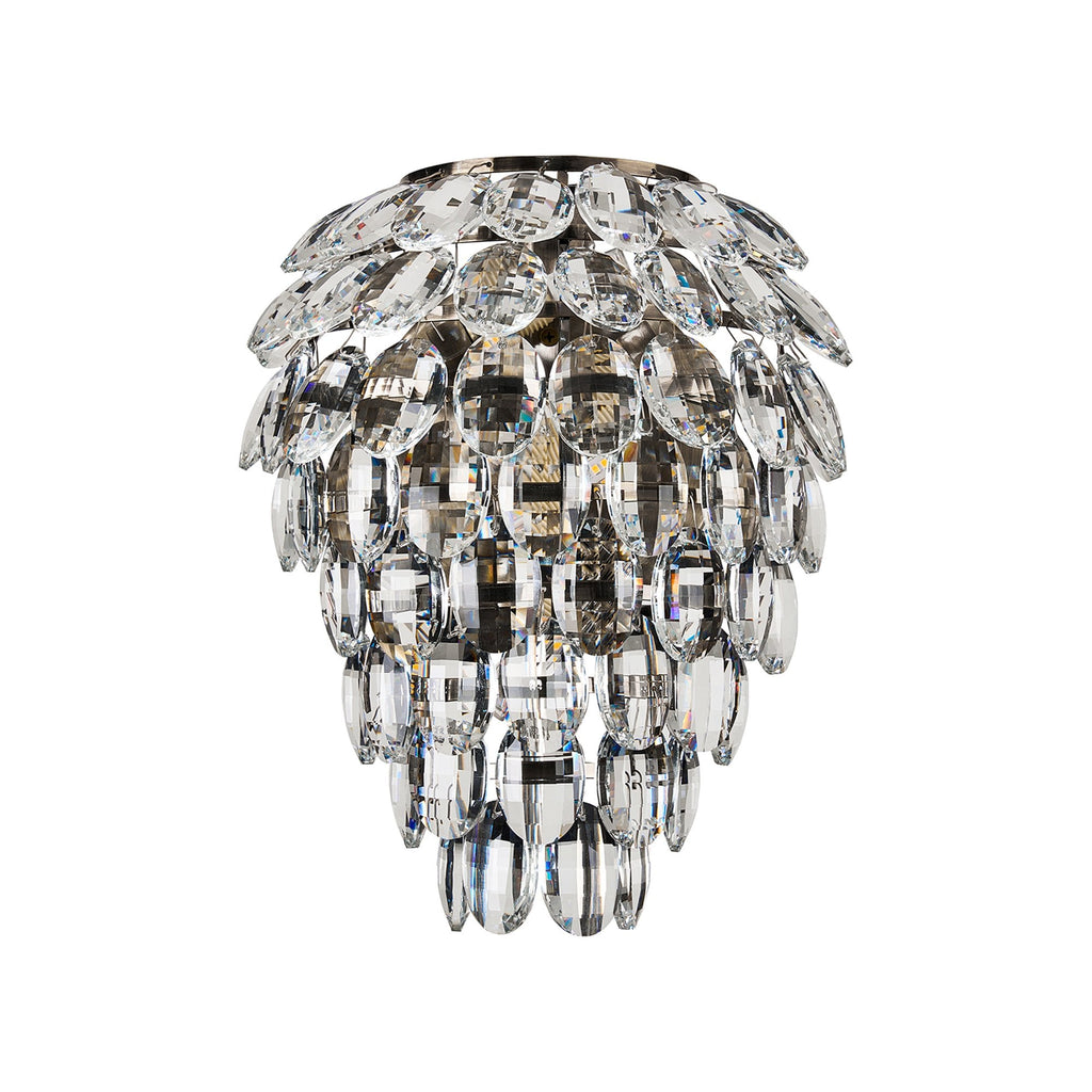 IL32896AB Coniston IP Bathroom Wall Lamp 4 Light G9 Antique Brass/Crystal