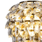 IL32896AB Coniston IP Bathroom Wall Lamp 4 Light G9 Antique Brass/Crystal