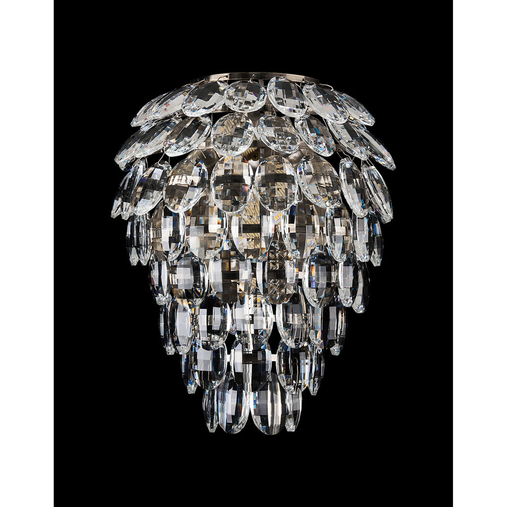 IL32896AB Coniston IP Bathroom Wall Lamp 4 Light G9 Antique Brass/Crystal