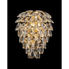 IL32896 Coniston IP Bathroom Wall Lamp 4 Light G9 French Gold/Crystal