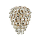 IL32896 Coniston IP Bathroom Wall Lamp 4 Light G9 French Gold/Crystal