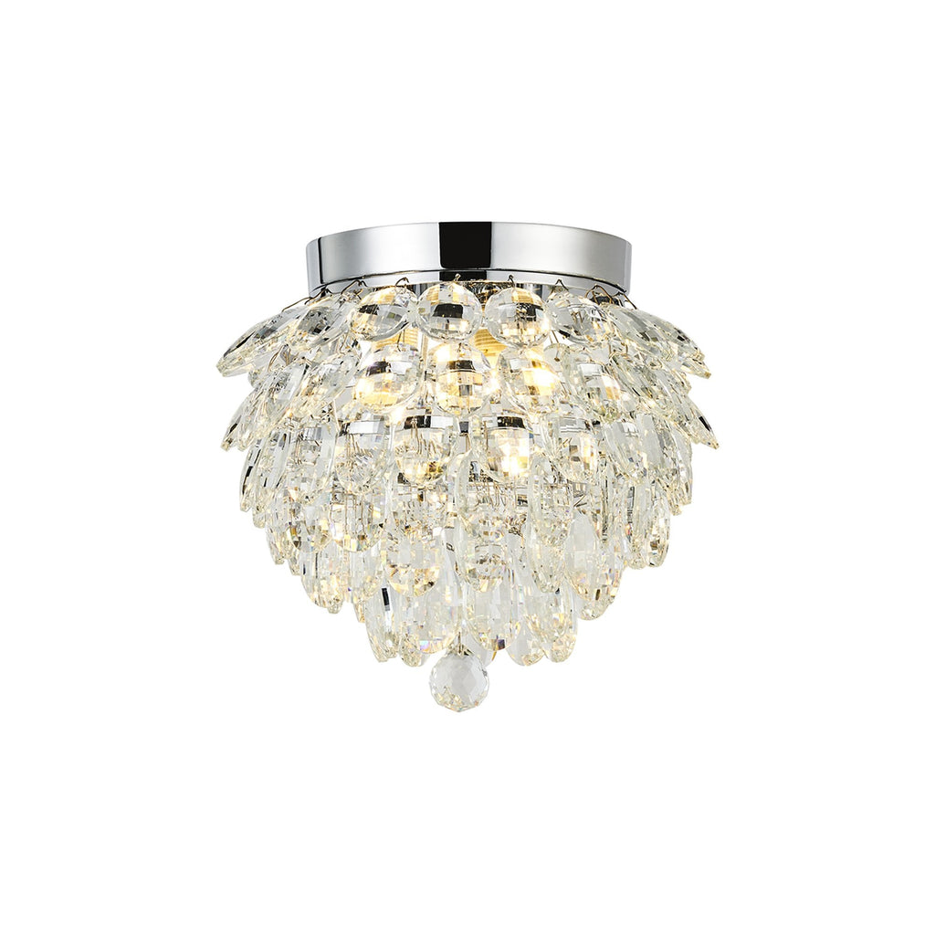 IL32892 Coniston IP Bathroom Ceiling 3 Light G9 Polished Chrome/Crystal