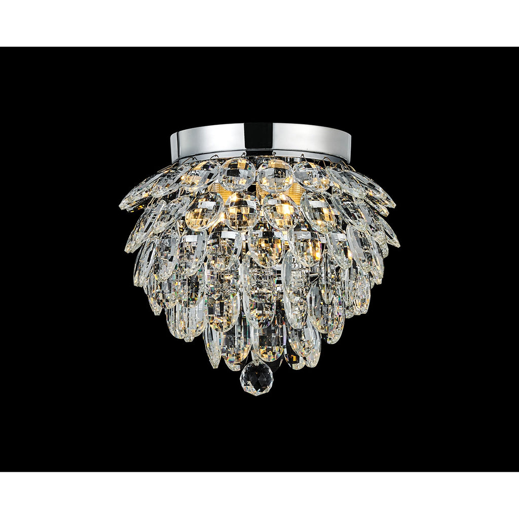 IL32892 Coniston IP Bathroom Ceiling 3 Light G9 Polished Chrome/Crystal