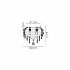 IL32897AB Coniston IP Bathroom Ceiling 3 Light G9 Antique Brass/Crystal