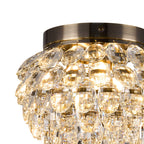 IL32897AB Coniston IP Bathroom Ceiling 3 Light G9 Antique Brass/Crystal