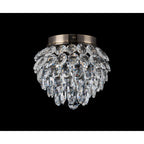 IL32897AB Coniston IP Bathroom Ceiling 3 Light G9 Antique Brass/Crystal