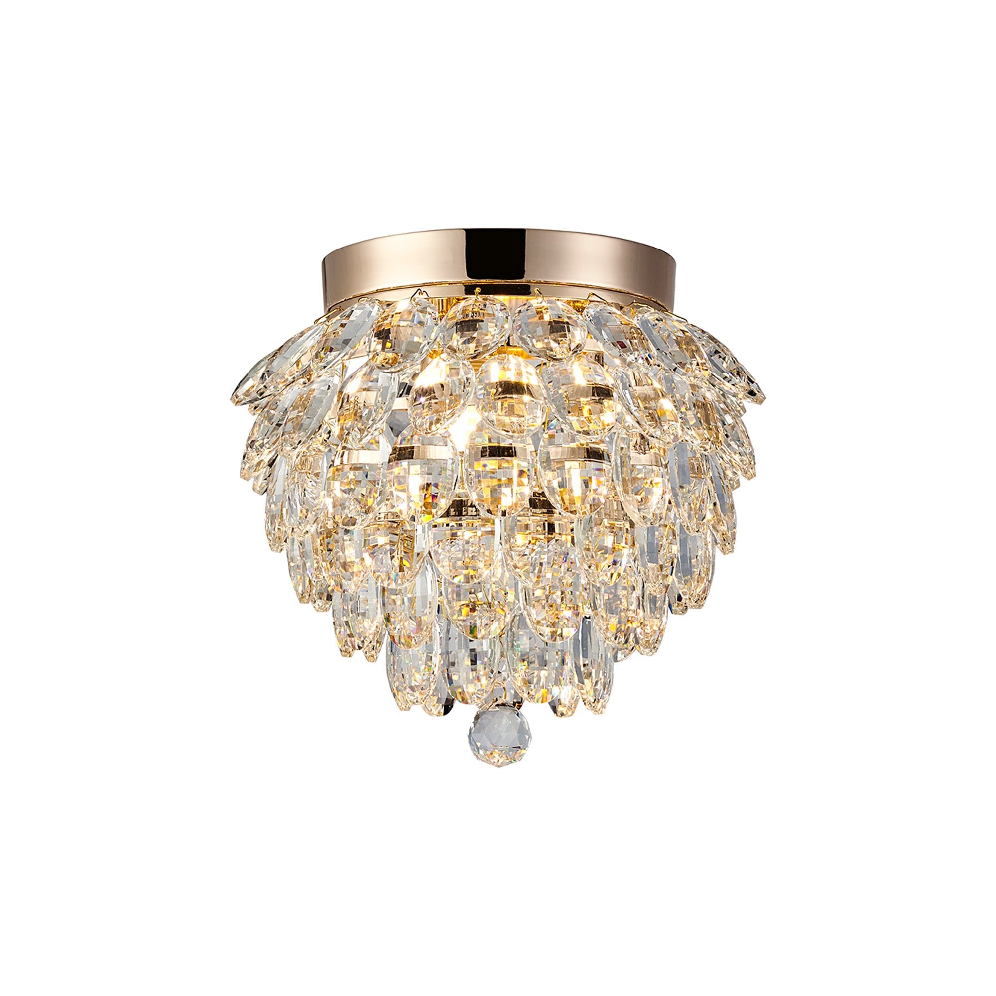 IL32897 Coniston IP Bathroom Ceiling 3 Light G9 French Gold/Crystal