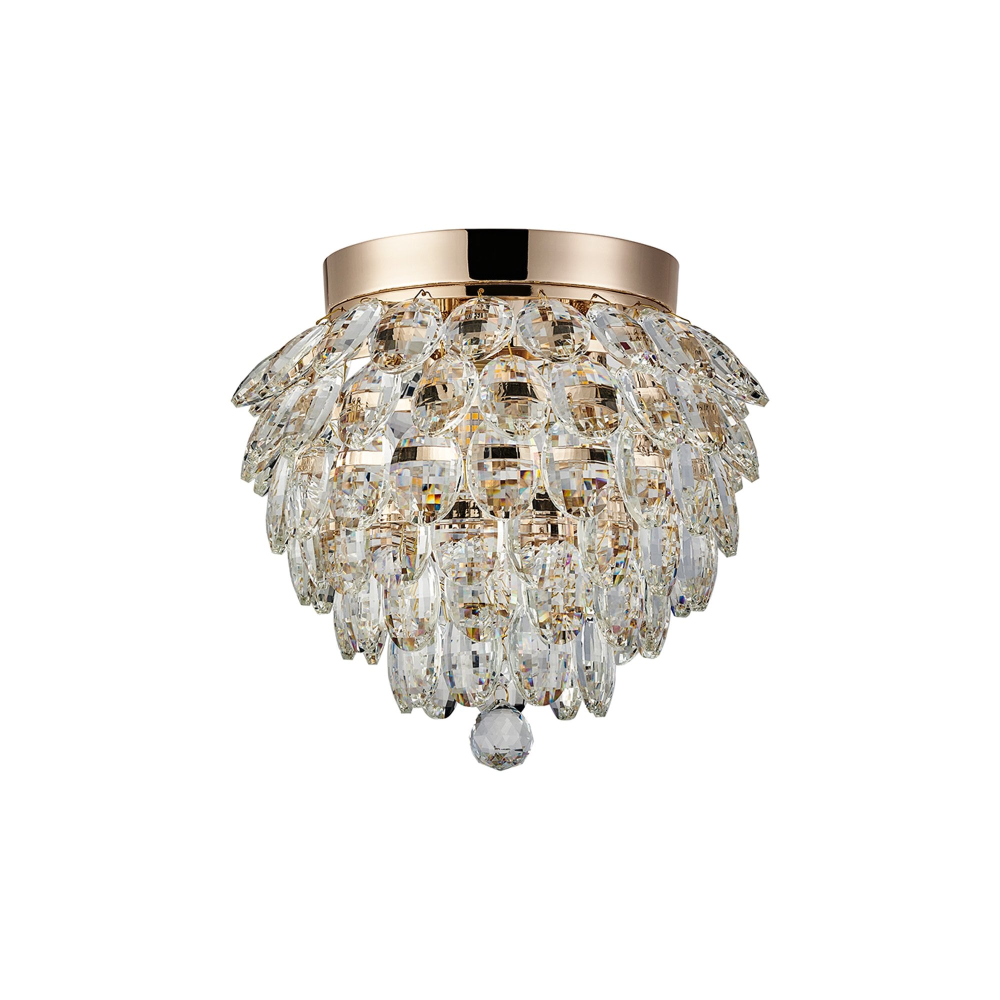 IL32897 Coniston IP Bathroom Ceiling 3 Light G9 French Gold/Crystal