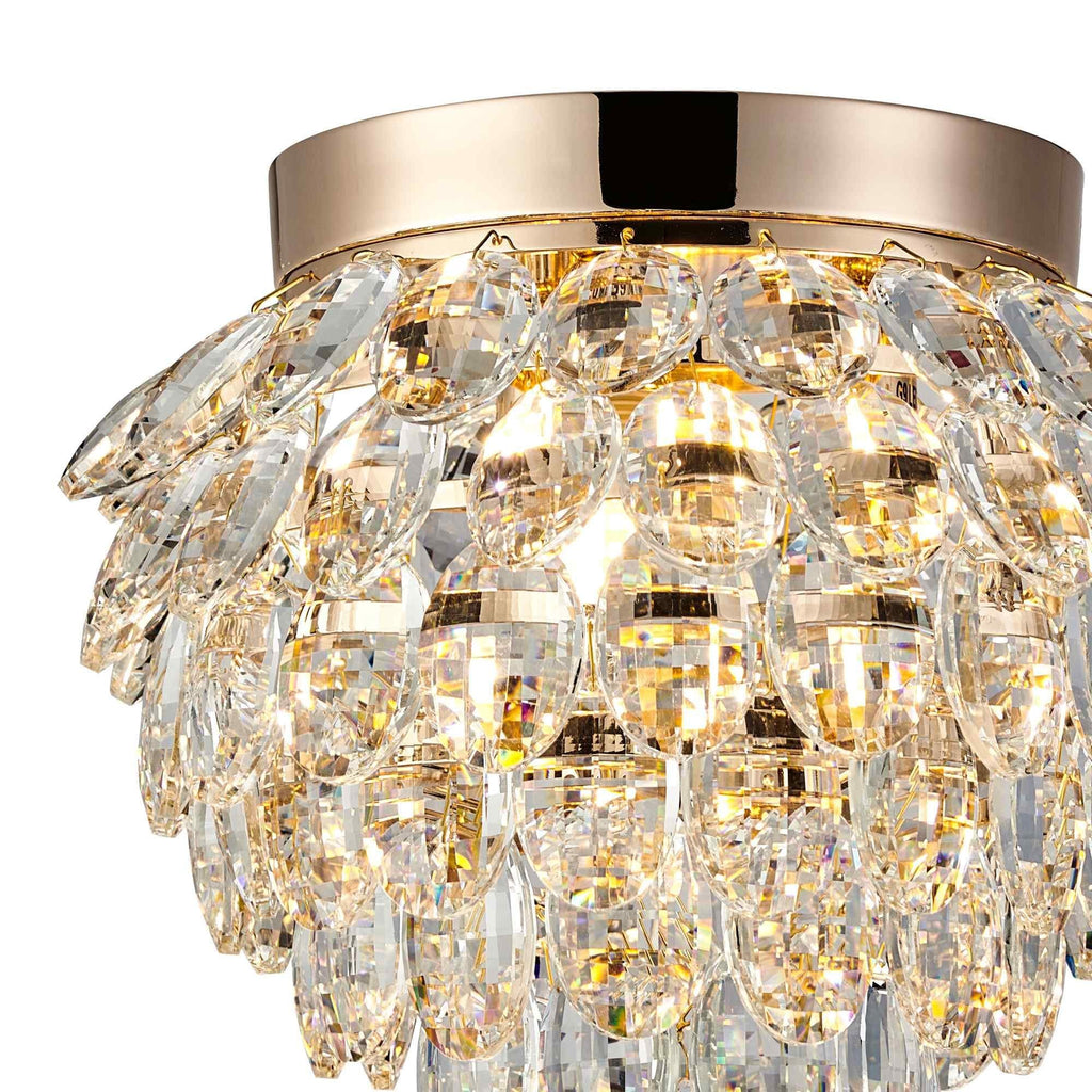 IL32897 Coniston IP Bathroom Ceiling 3 Light G9 French Gold/Crystal