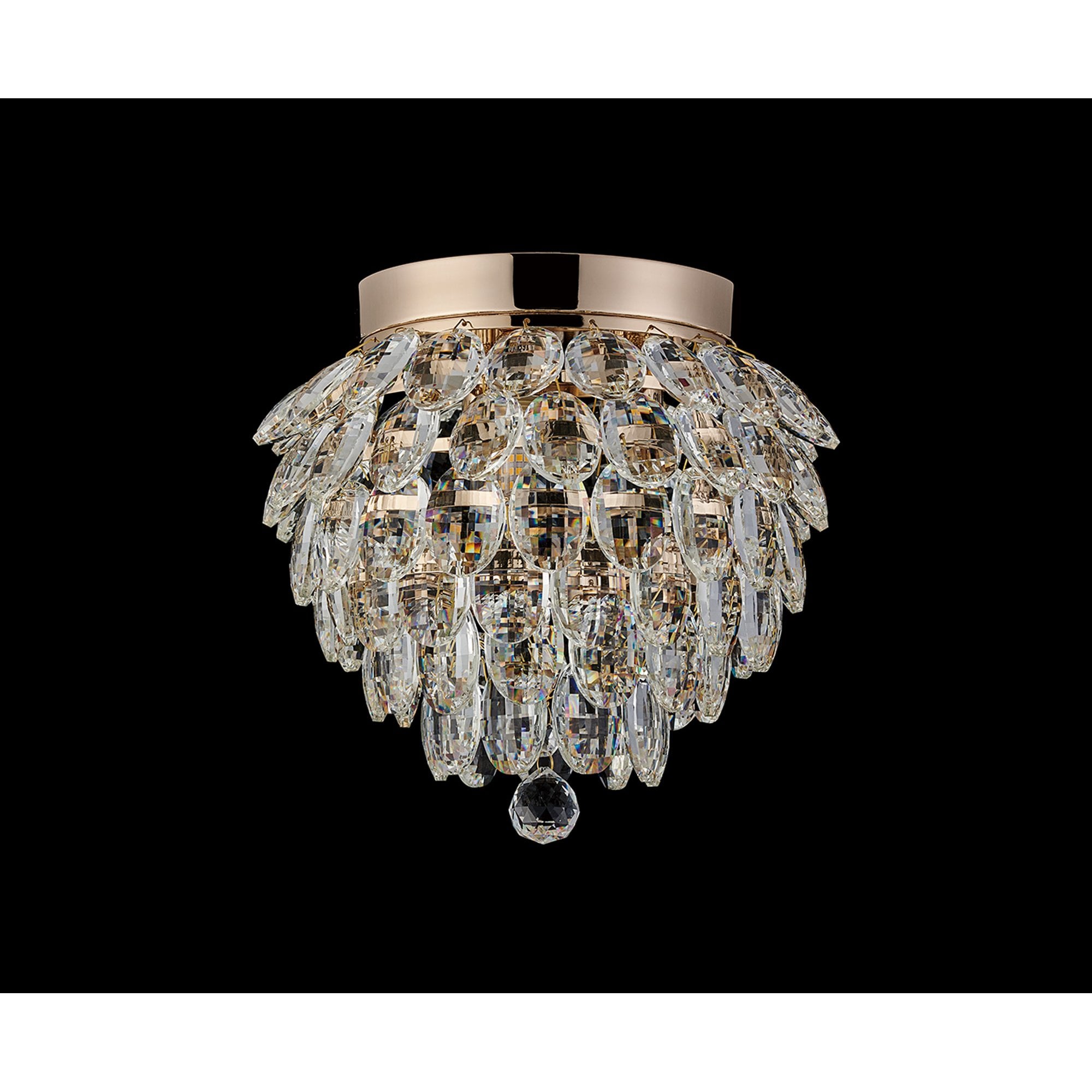 IL32897 Coniston IP Bathroom Ceiling 3 Light G9 French Gold/Crystal