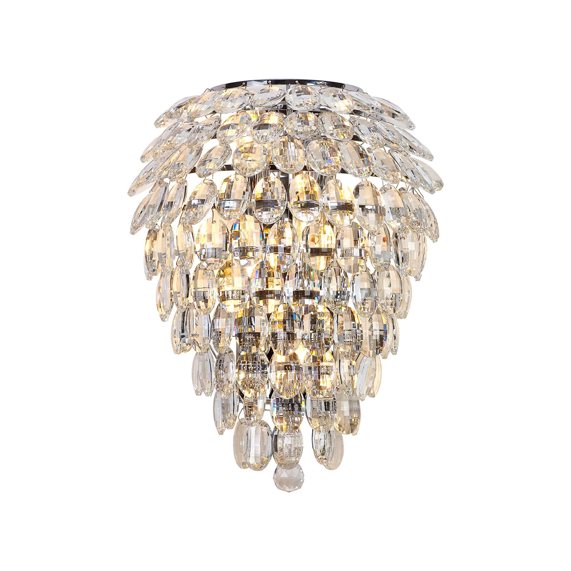 IL32912 Coniston IP Bathroom Tall Wall Lamp 6 Light G9 Polished Chrome/Crystal
