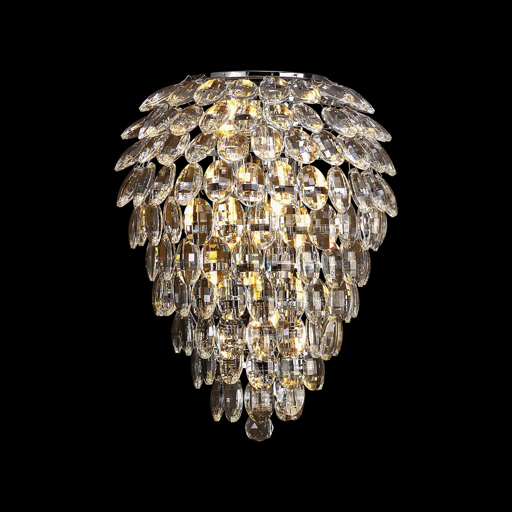 IL32912 Coniston IP Bathroom Tall Wall Lamp 6 Light G9 Polished Chrome/Crystal