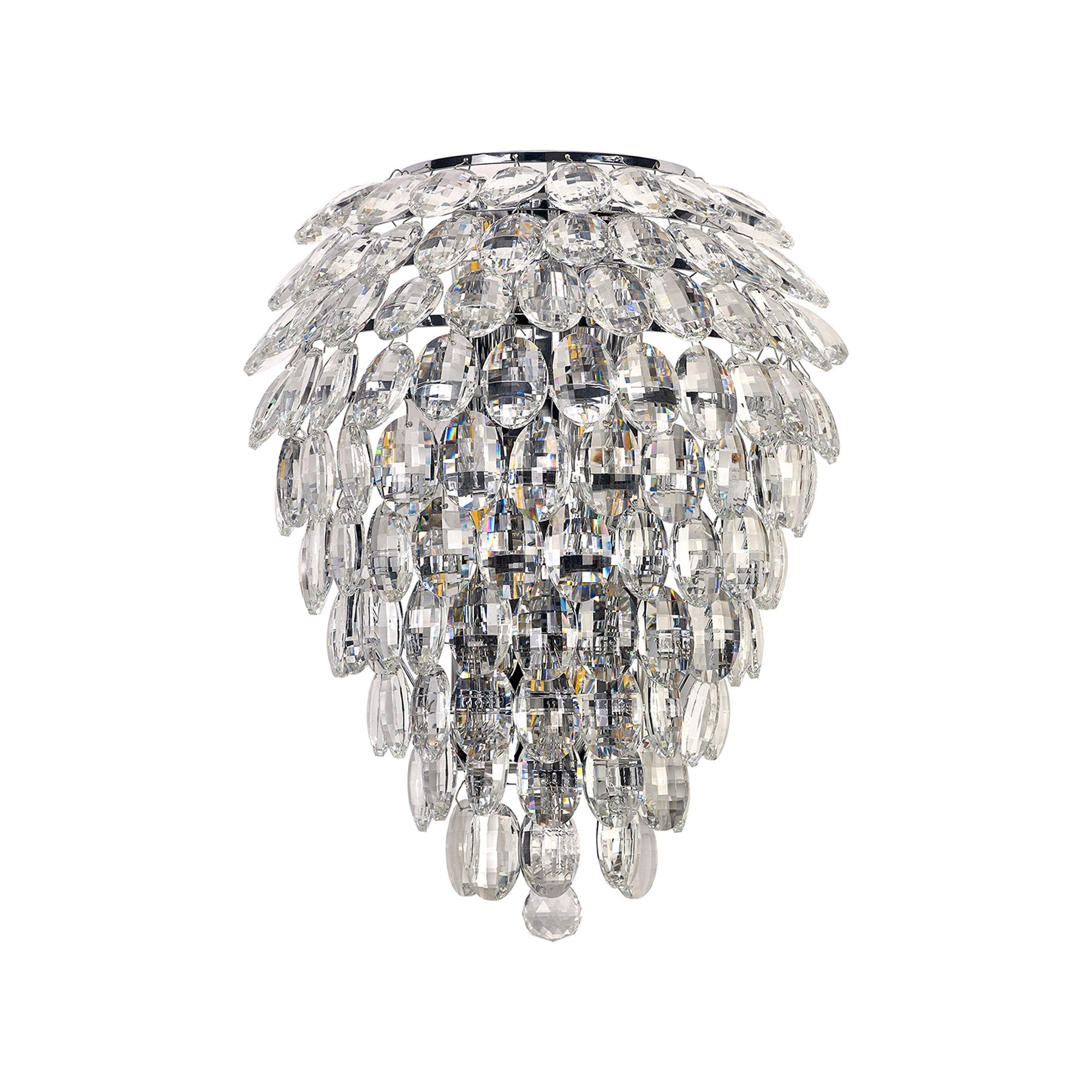 IL32912 Coniston IP Bathroom Tall Wall Lamp 6 Light G9 Polished Chrome/Crystal