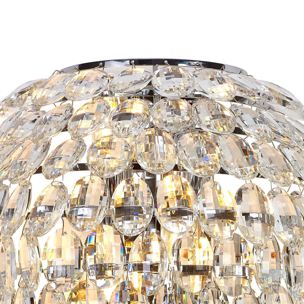 IL32912 Coniston IP Bathroom Tall Wall Lamp 6 Light G9 Polished Chrome/Crystal