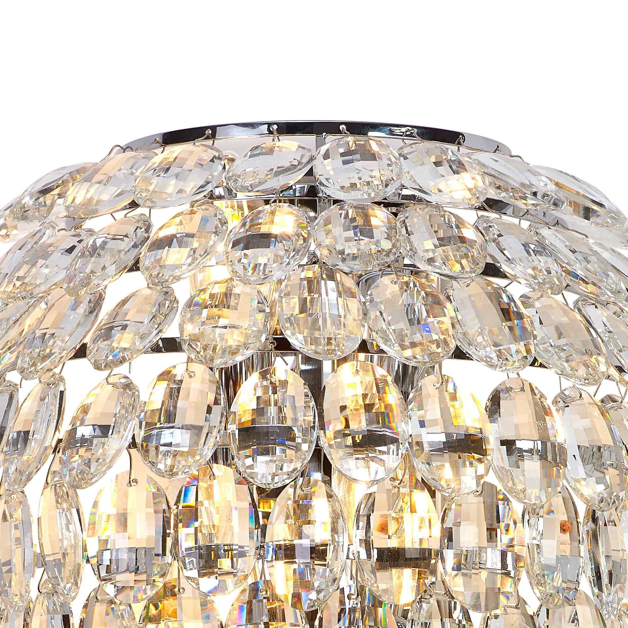 IL32912 Coniston IP Bathroom Tall Wall Lamp 6 Light G9 Polished Chrome/Crystal