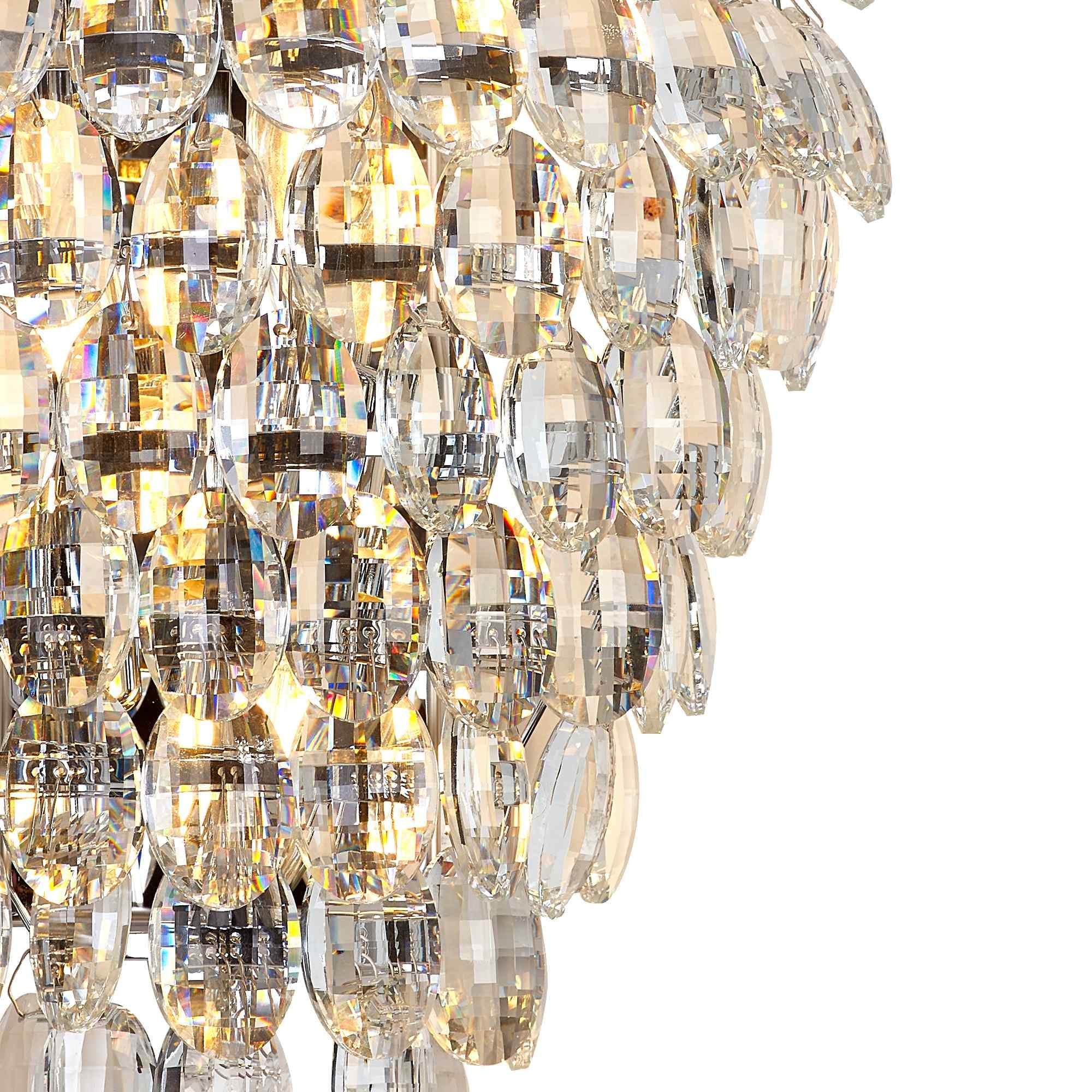 IL32912 Coniston IP Bathroom Tall Wall Lamp 6 Light G9 Polished Chrome/Crystal