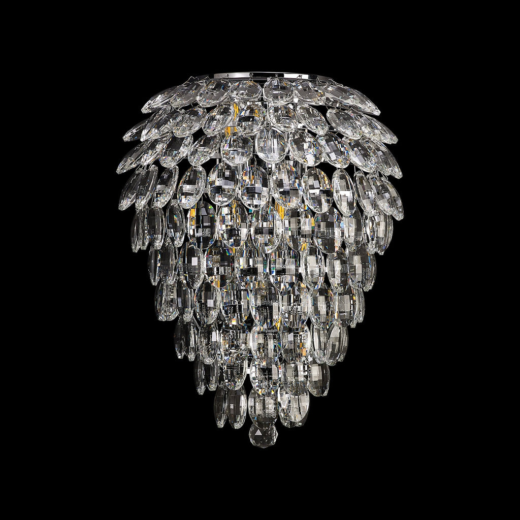 IL32912 Coniston IP Bathroom Tall Wall Lamp 6 Light G9 Polished Chrome/Crystal