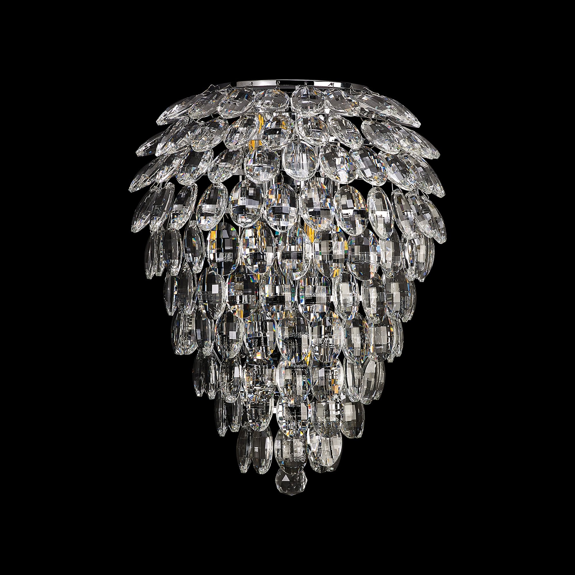 IL32912 Coniston IP Bathroom Tall Wall Lamp 6 Light G9 Polished Chrome/Crystal