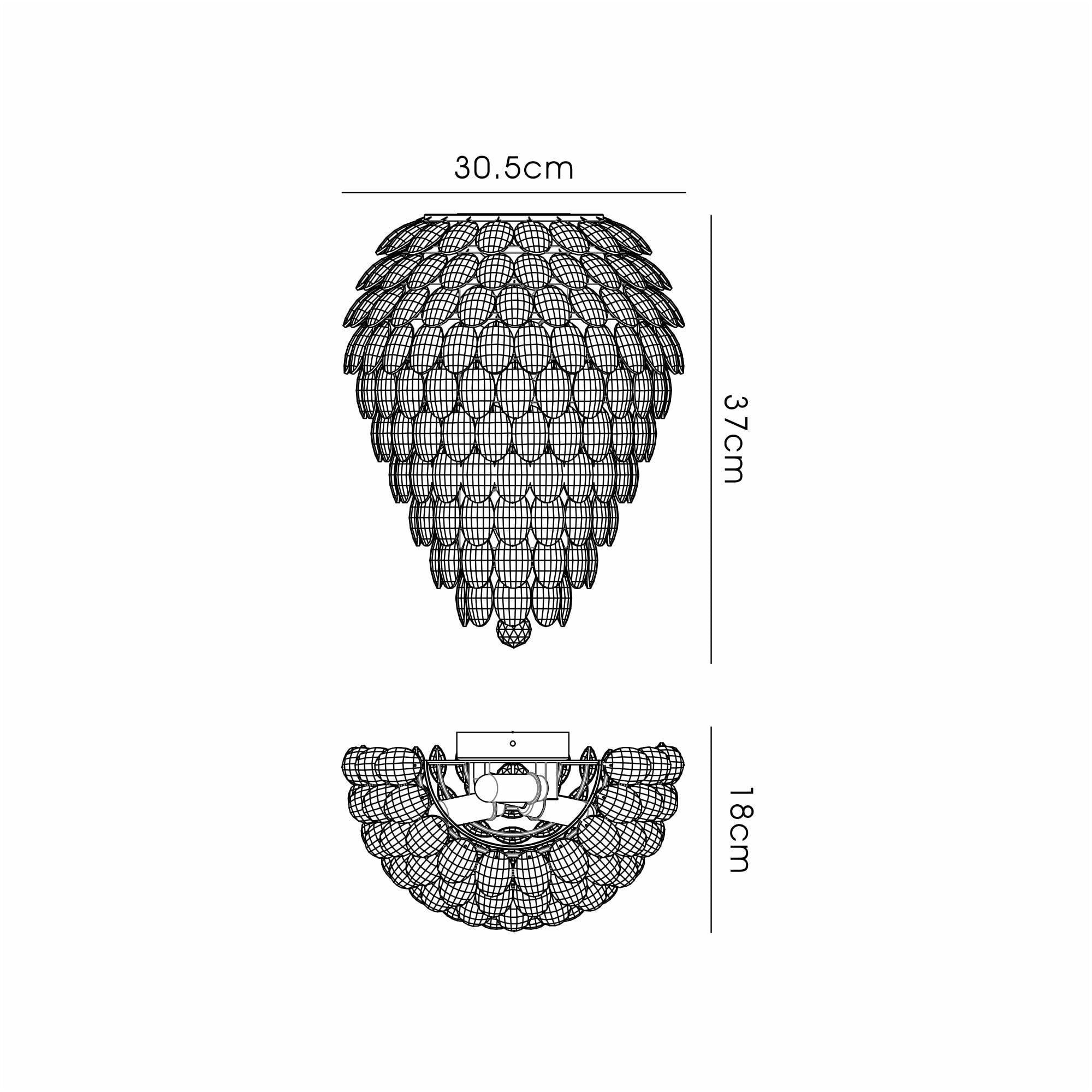 IL32913AB Coniston IP Bathroom Tall Wall Lamp 6 Light G9 Antique Brass/Crystal
