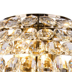 IL32913AB Coniston IP Bathroom Tall Wall Lamp 6 Light G9 Antique Brass/Crystal