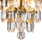 IL32913AB Coniston IP Bathroom Tall Wall Lamp 6 Light G9 Antique Brass/Crystal