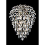 IL32913AB Coniston IP Bathroom Tall Wall Lamp 6 Light G9 Antique Brass/Crystal