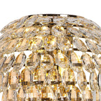 IL32913 Coniston IP Bathroom Tall Wall Lamp 6 Light G9 French Gold/Crystal