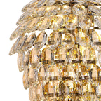 IL32913 Coniston IP Bathroom Tall Wall Lamp 6 Light G9 French Gold/Crystal