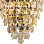 IL32913 Coniston IP Bathroom Tall Wall Lamp 6 Light G9 French Gold/Crystal