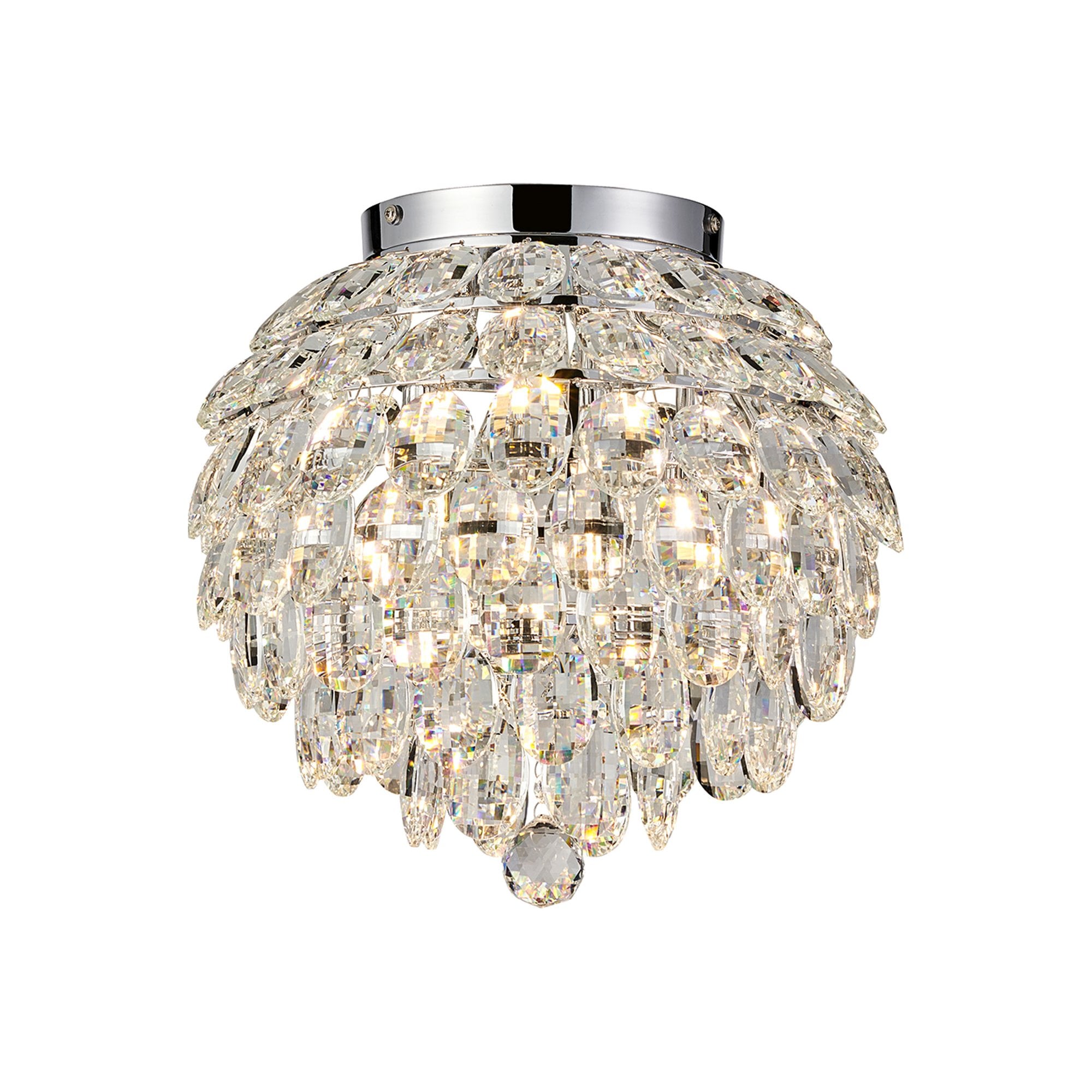 IL32893 Coniston IP Bathroom Ceiling 5 Light G9 Polished Chrome/Crystal