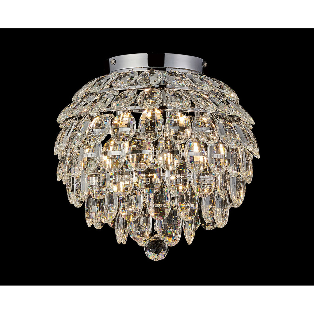 IL32893 Coniston IP Bathroom Ceiling 5 Light G9 Polished Chrome/Crystal