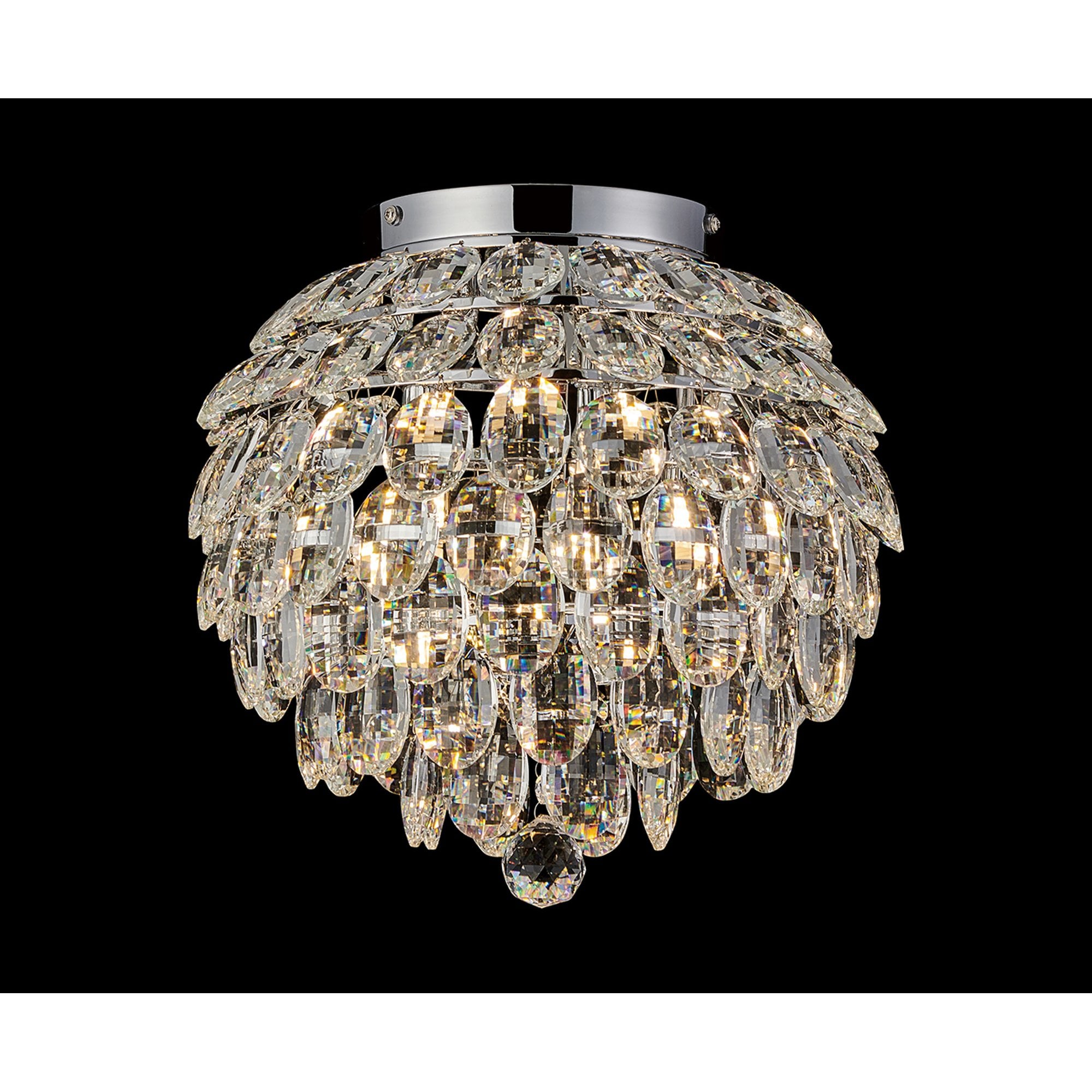 IL32893 Coniston IP Bathroom Ceiling 5 Light G9 Polished Chrome/Crystal