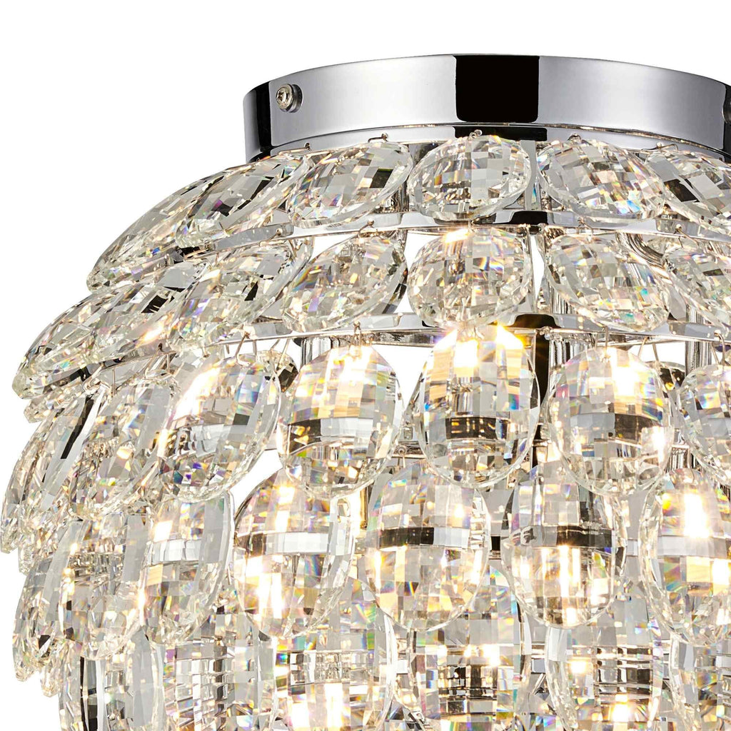 IL32893 Coniston IP Bathroom Ceiling 5 Light G9 Polished Chrome/Crystal