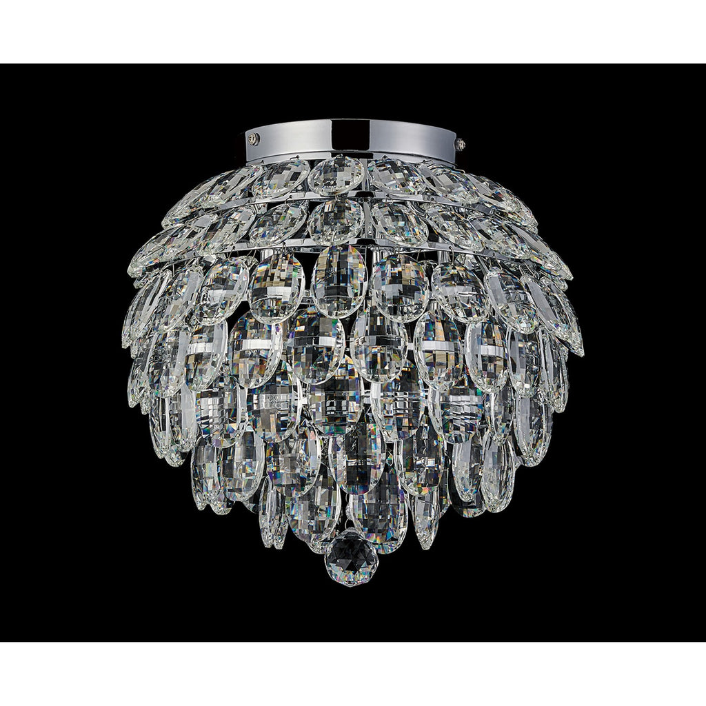 IL32893 Coniston IP Bathroom Ceiling 5 Light G9 Polished Chrome/Crystal