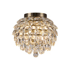 IL32898AB Coniston IP Bathroom Ceiling 5 Light G9 Antique Brass/Crystal