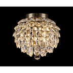 IL32898AB Coniston IP Bathroom Ceiling 5 Light G9 Antique Brass/Crystal