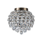 IL32898AB Coniston IP Bathroom Ceiling 5 Light G9 Antique Brass/Crystal