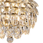 IL32898AB Coniston IP Bathroom Ceiling 5 Light G9 Antique Brass/Crystal
