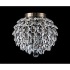 IL32898AB Coniston IP Bathroom Ceiling 5 Light G9 Antique Brass/Crystal